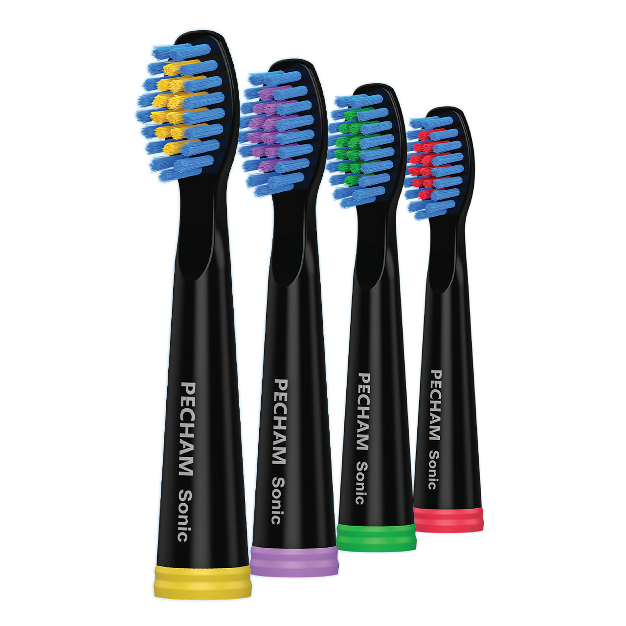 Насадки середньої жорсткості до електричної зубної щітки PECHAM Black Travel