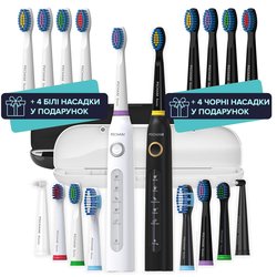 Набір звукових зубних щіток PECHAM Black and White Travel Set PC-084 + річний запас насадок